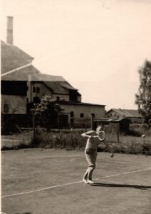 Auf dem Tennisplatz